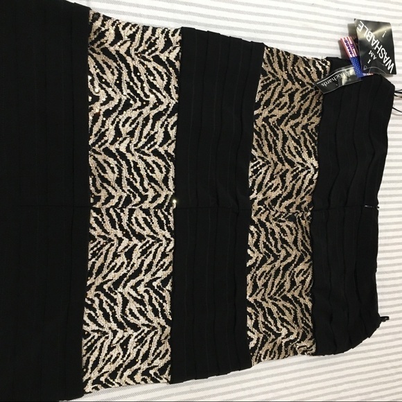 3/$28❤️R&M Richards Black and gold skirt what tag size 10 - Picture 5 of 7